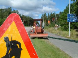 Grävning pågår